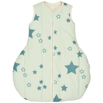 Winterschlafsack Baby Bio-Schurwolle "Sterne mint" Gr.1 (70cm)