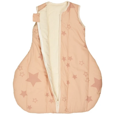 Winterschlafsack Baby Bio-Schurwolle "Sterne rosa" Gr.1 (70cm)
