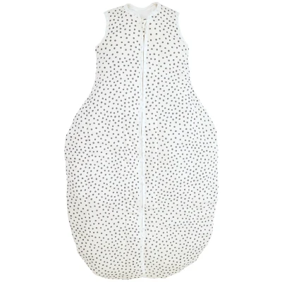 Winterschlafsack Baby Bio-Schurwolle Tupfen hellgrau Gr.1 (70cm)