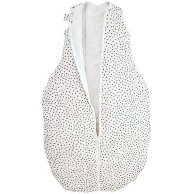Winterschlafsack Baby Bio-Schurwolle Tupfen hellgrau Gr.1 (70cm)