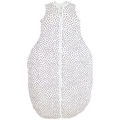 Winterschlafsack Baby Bio-Schurwolle Tupfen lila Gr.1 (70cm)
