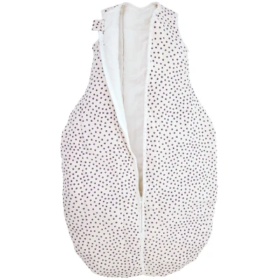 Winterschlafsack Baby Bio-Schurwolle Tupfen lila Gr.1 (70cm)