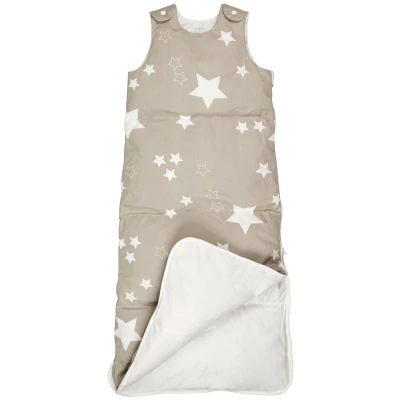 Winterschlafsack Baby, Daunen Stern grau Gr.1 (90 cm), Winter
