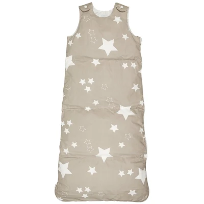 Winterschlafsack Baby, Daunen Stern grau Gr.1 (90 cm), Winter