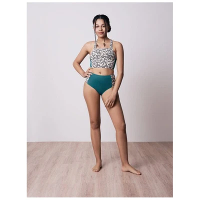 bleed ECONYL® Midwaist Bikini Hose Petrol | Grau | Apricot