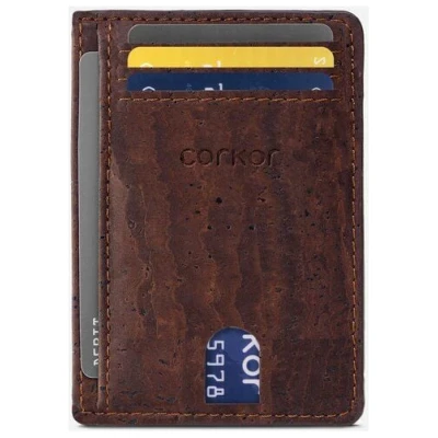 corkor Karten-Portemonnaie aus Kork mit Sichtfenster - RFID Safe