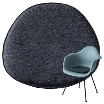 easy and green Sitzkissen Filz Oval | aus upcycling rPET Filz | Rutschfest | 40 x 36cm