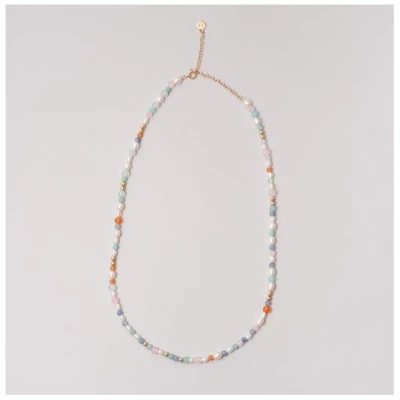 fejn jewelry Kette 'summer pearl' mit Süsswasserperlen und Halbedelsteinen