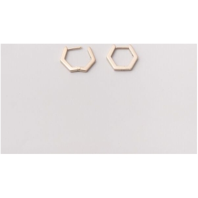 fejn jewelry Ohrringe 'hexagon huggie' sechseckige Creole