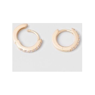 fejn jewelry Ohrringe 'sparkle huggie' - Creolen mit Zirkonia