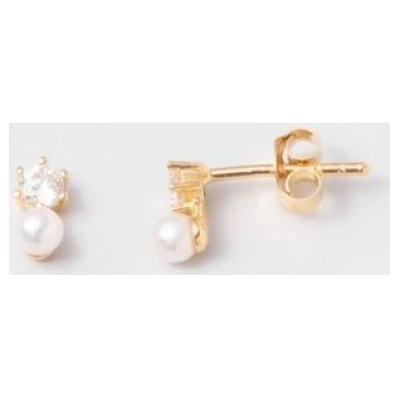 fejn jewelry Ohrstecker 'sparkle & pearl' mit Perle und Zirkonia
