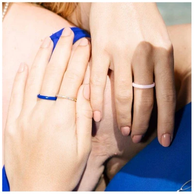 fejn jewelry Ring 'zirconia' - farbenfroher Keramikring