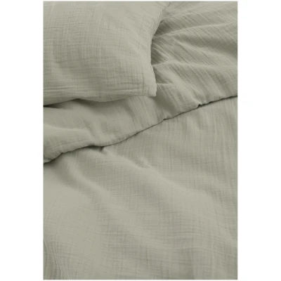 hessnatur Baby Bettwäsche Musselin aus Bio-Baumwolle - grün - Größe 135x200 / 80x80 cm