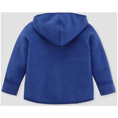 hessnatur Baby Fleece Jacke Regular aus Bio-Baumwolle - blau - Größe 62/68