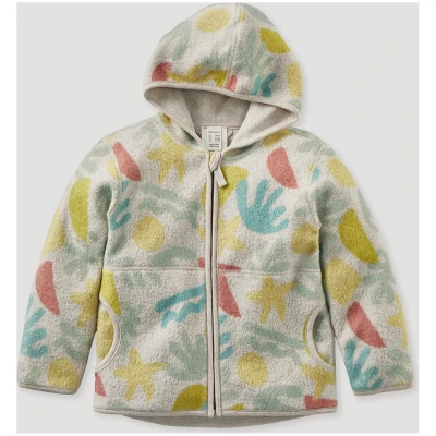 hessnatur Baby Fleece Jacke Regular aus Bio-Baumwolle - grün - Größe 62/68