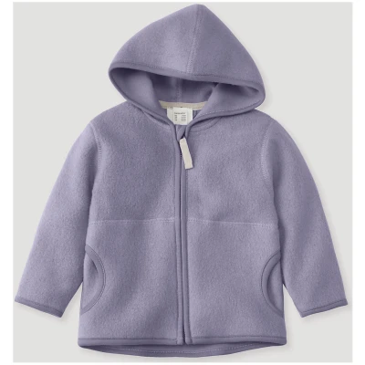 hessnatur Baby Fleece Jacke Regular aus Bio-Baumwolle - lila - Größe 62/68