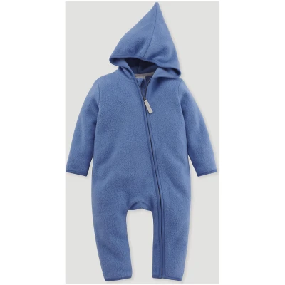 hessnatur Baby Fleece Overall Regular aus Bio-Baumwolle - blau - Größe 50/56