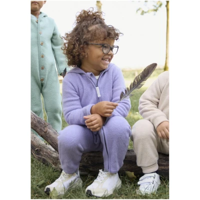 hessnatur Baby Fleece Overall Regular aus Bio-Baumwolle - lila - Größe 50/56