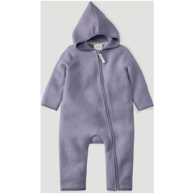hessnatur Baby Fleece Overall Regular aus Bio-Baumwolle - lila - Größe 50/56