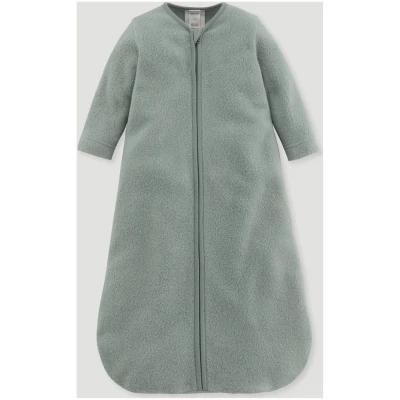 hessnatur Baby Fleece Schlafsack aus Bio-Baumwolle - grün - Größe 70 cm