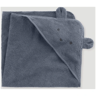 hessnatur Baby Frottier-Handtuch aus Bio-Baumwolle - blau - Größe 70 x 70 cm