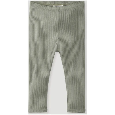 hessnatur Baby Hose Slim aus Bio-Baumwolle mit Bio-Merinowolle - grün - Größe 50/56