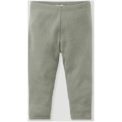 hessnatur Baby Hose Slim aus Bio-Baumwolle mit Schurwolle - grün - Größe 50/56