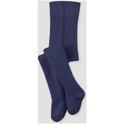 hessnatur Baby Plüsch Strumpfhose aus Bio-Baumwolle - blau - Größe 50/56