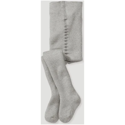 hessnatur Baby Plüsch Strumpfhose aus Bio-Baumwolle - grau - Größe 50/56