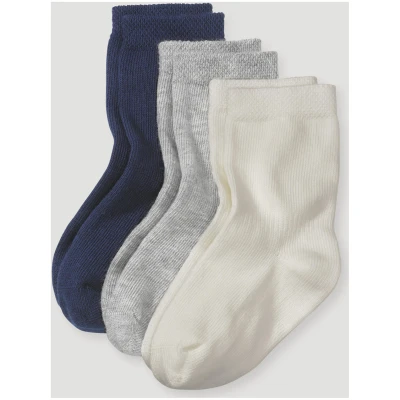 hessnatur Baby Socken im 3er- Pack aus Bio-Baumwolle - blau - Größe 17-18