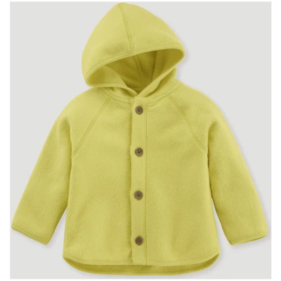 hessnatur Baby Softfleece Jacke Regular aus Bio-Baumwolle - gelb - Größe 62/68