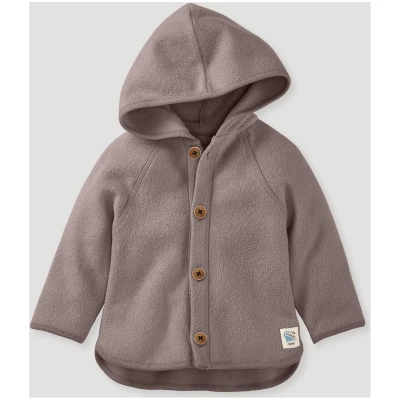 hessnatur Baby Softfleece Jacke Regular aus Bio-Baumwolle - lila - Größe 62/68