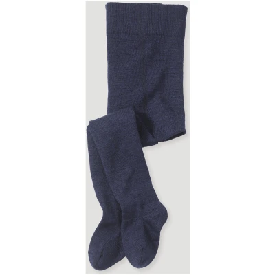 hessnatur Baby Woll-Strumpfhose aus Bio-Merino- mit Bio-Baumwolle - blau - Größe 50/56