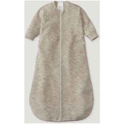 hessnatur Baby Wollfrottee Schlafsack aus Bio-Merinowolle - beige - Größe 70 cm