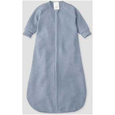 hessnatur Baby Wollfrottee Schlafsack aus Bio-Merinowolle - blau - Größe 70 cm
