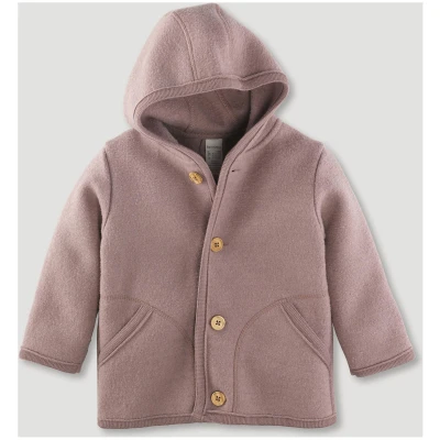 hessnatur Baby Wollwalk Jacke Regular aus Bio-Merinowolle - lila - Größe 62/68
