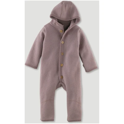 hessnatur Baby Wollwalk Overall Regular aus Bio-Merinowolle - lila - Größe 50/56