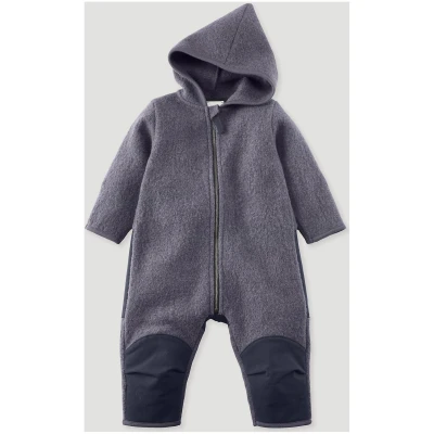 hessnatur Baby Wollwalk Overall Regular mit Softshell und Bio-Merinowolle - lila - Größe 62/68