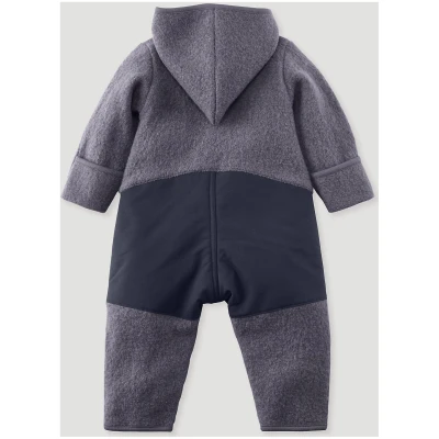 hessnatur Baby Wollwalk Overall Regular mit Softshell und Bio-Merinowolle - lila - Größe 62/68