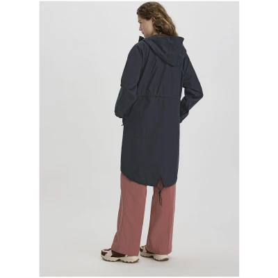 hessnatur Damen Allwetter Parka NATURE SHELL Relaxed aus Bio-Baumwolle - blau - Größe L