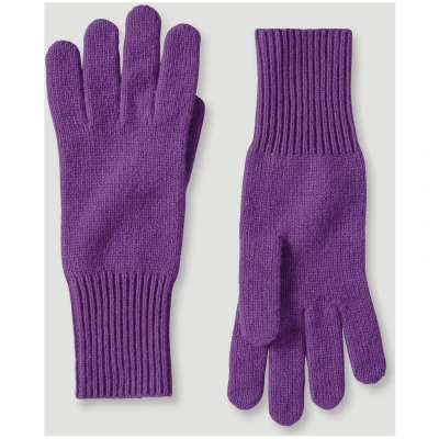 hessnatur Damen BetterRecycling Fingerhandschuhe aus Kaschmir - lila - Größe 1size