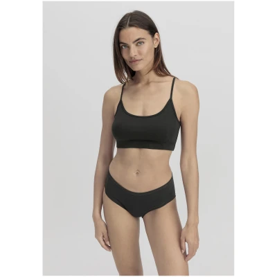 hessnatur Damen Bustier 2er-Set PURE NATURE aus Bio-Baumwolle - schwarz - Größe 34