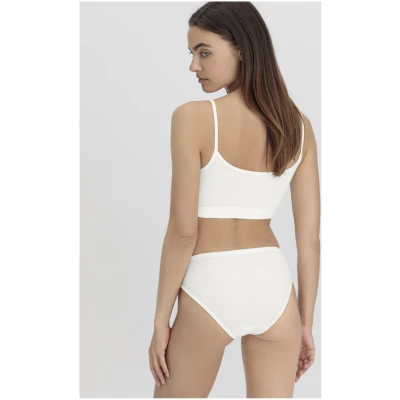 hessnatur Damen Bustier 2er-Set PURE NATURE aus Bio-Baumwolle - weiß - Größe 34