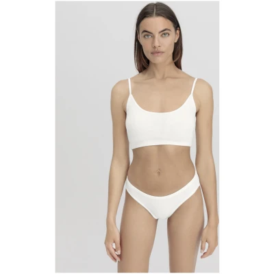 hessnatur Damen Bustier 2er-Set PURE NATURE aus Bio-Baumwolle - weiß - Größe 34