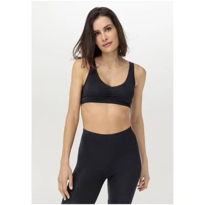 hessnatur Damen Bustier PURE BALANCE aus Bio-Baumwolle und TENCEL™ Modal - schwarz - Größe 34