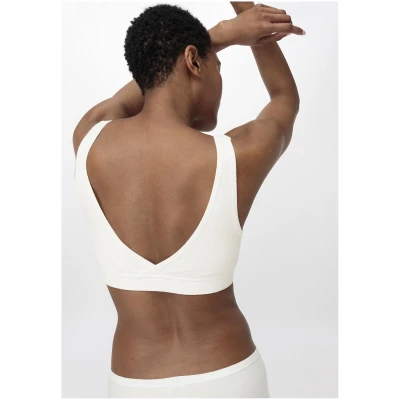 hessnatur Damen Bustier PURE BALANCE aus Bio-Baumwolle und TENCEL™ Modal - weiß - Größe 34