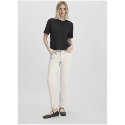 hessnatur Damen Heavy Jersey T-Shirt Oversize aus Bio-Baumwolle - schwarz - Größe 34