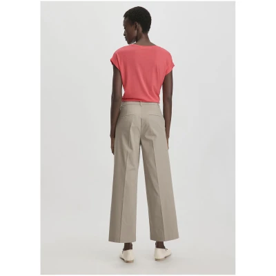 hessnatur Damen Hose Culotte Regular aus Bio-Baumwolle - beige - Größe 34