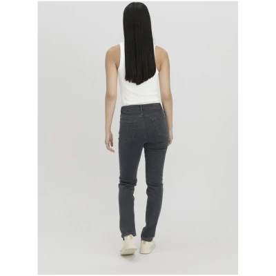 hessnatur Damen Jeans LINN High Rise Slim aus Bio-Denim - schwarz - Größe 25/30