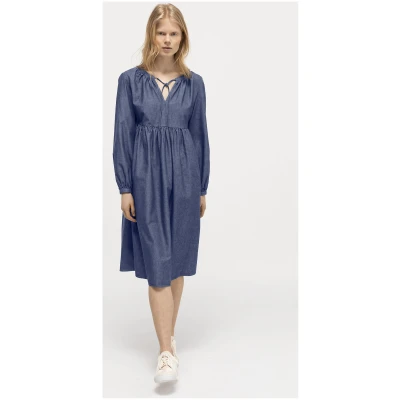 hessnatur Damen Jeanskleid aus Bio-Baumwolle - blau - Größe 36